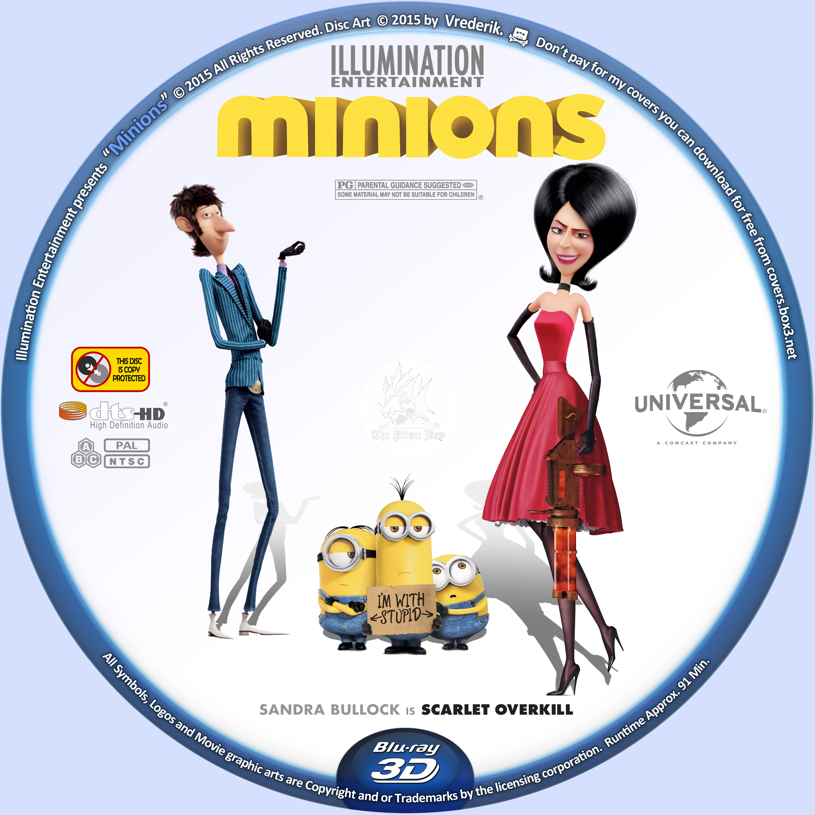COVERS.BOX.SK ::: Minions (2015) Blu-ray/3D & DVD 