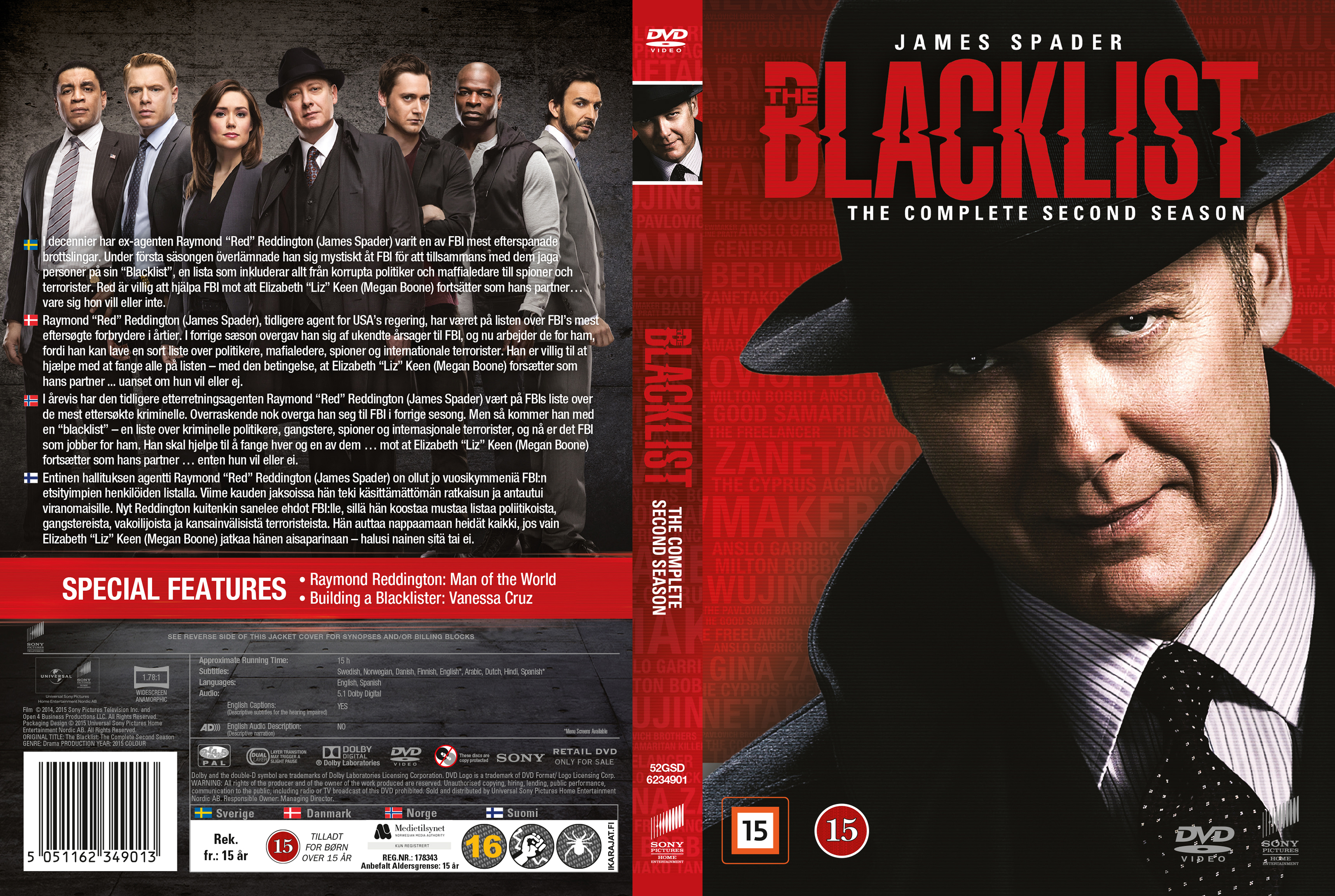 COVERS.BOX.SK ::: The Blacklist - Season 2 (Nordic) - high quality 
