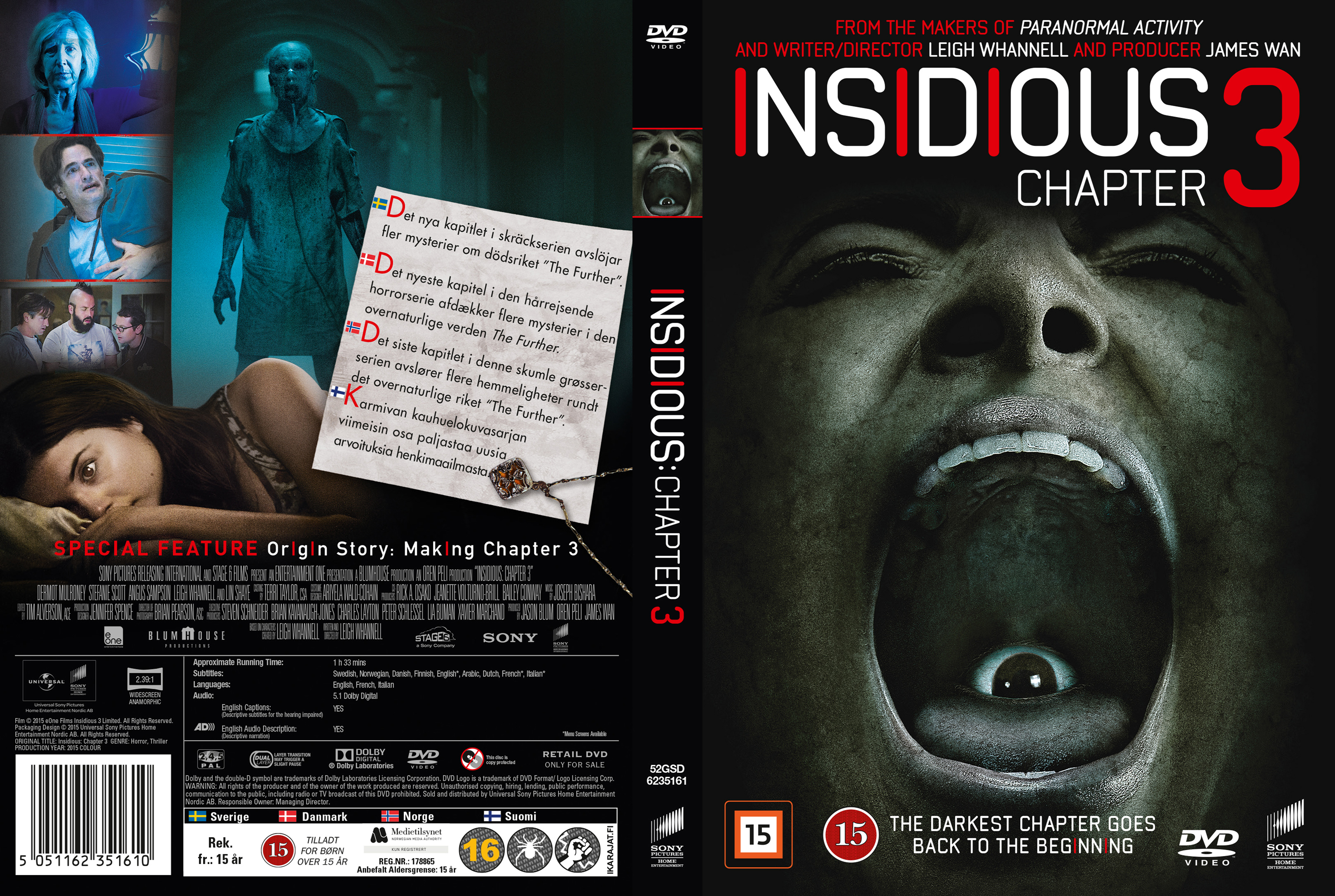 Insidious Chapter 3 (2015) - Nordic - front.