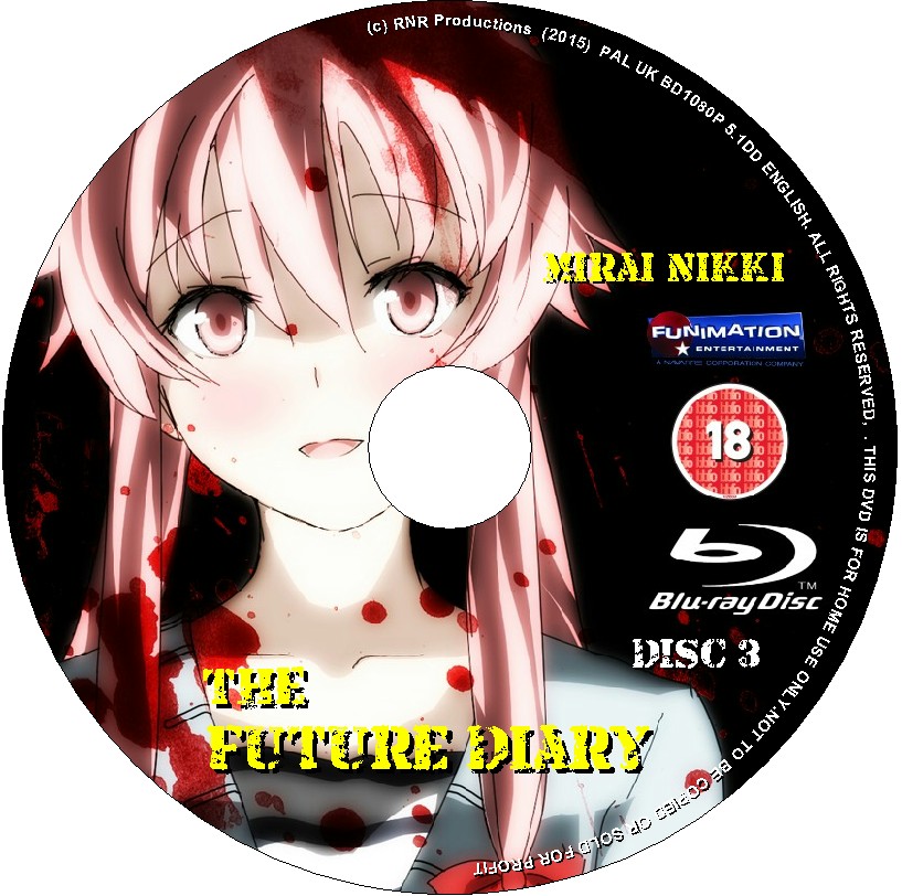 mirai nikki (Future Diary) anime Dvd complete
