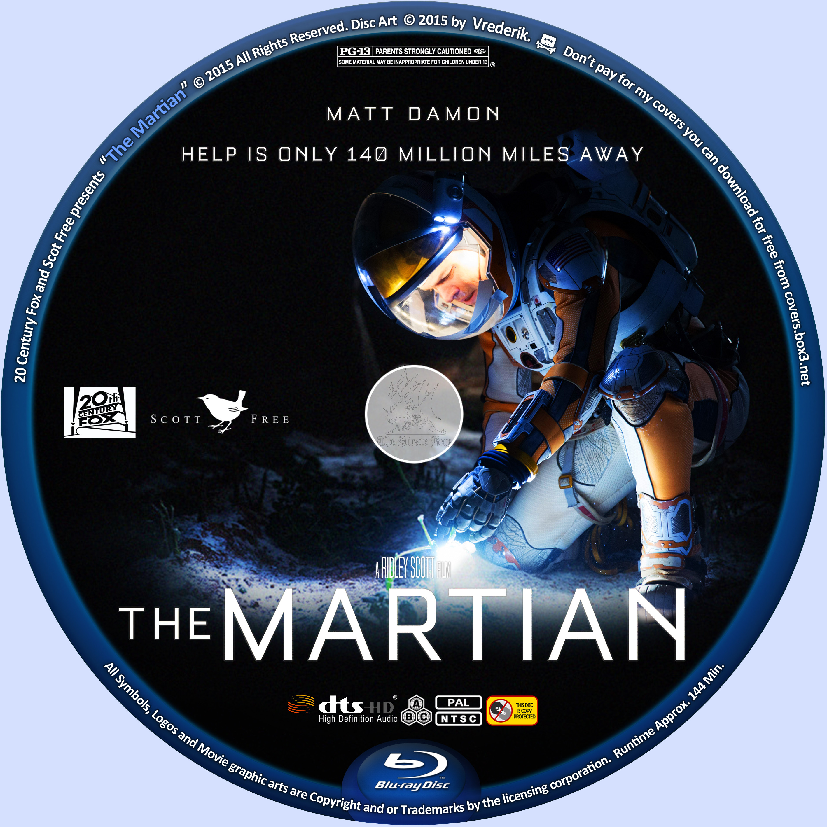COVERS.BOX.SK ::: The Martian (2015) Blu-ray/3D & DVD + Wallpaper ...