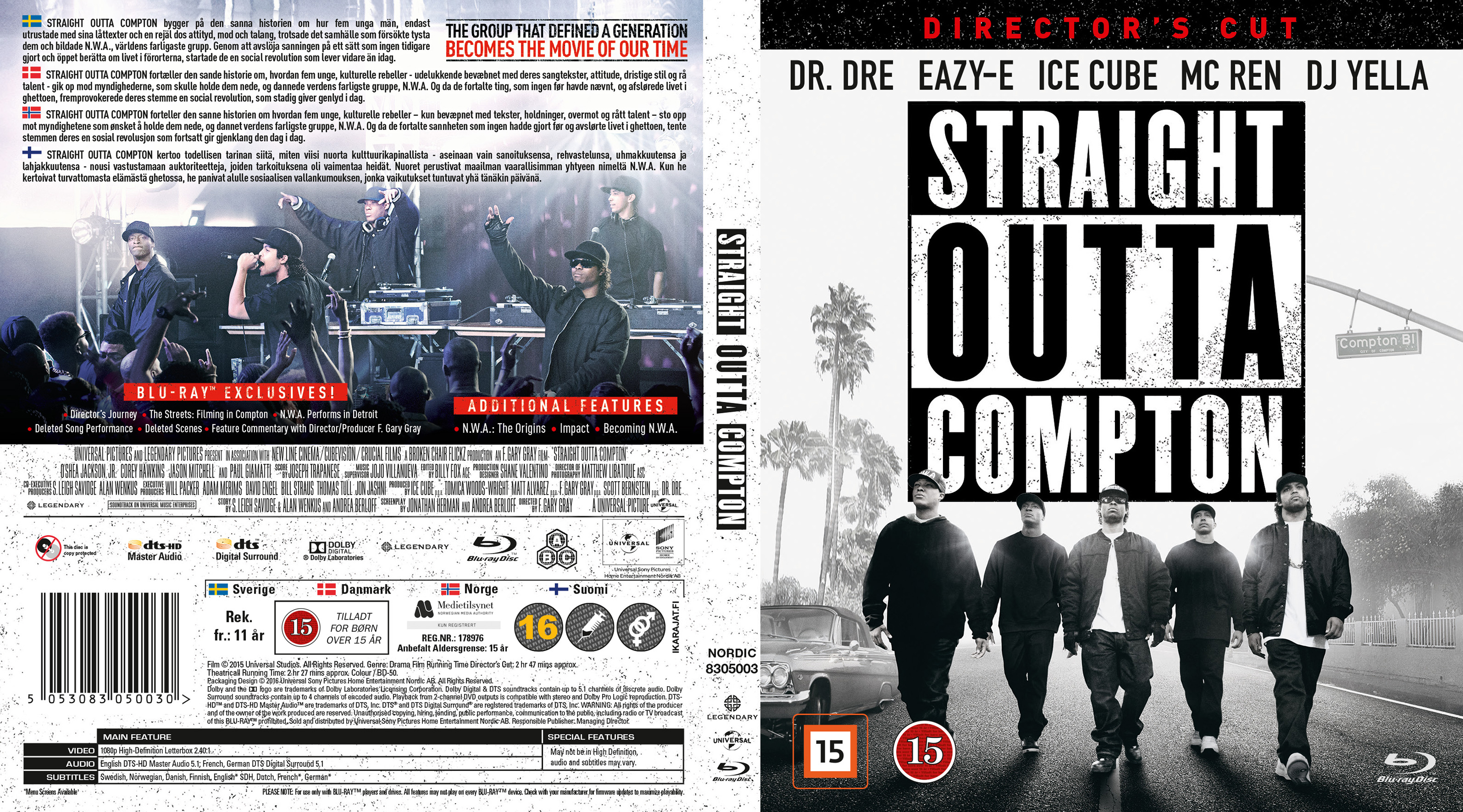 Straight Outta Compton - Blu-Ray (2015) - Nordic - front.