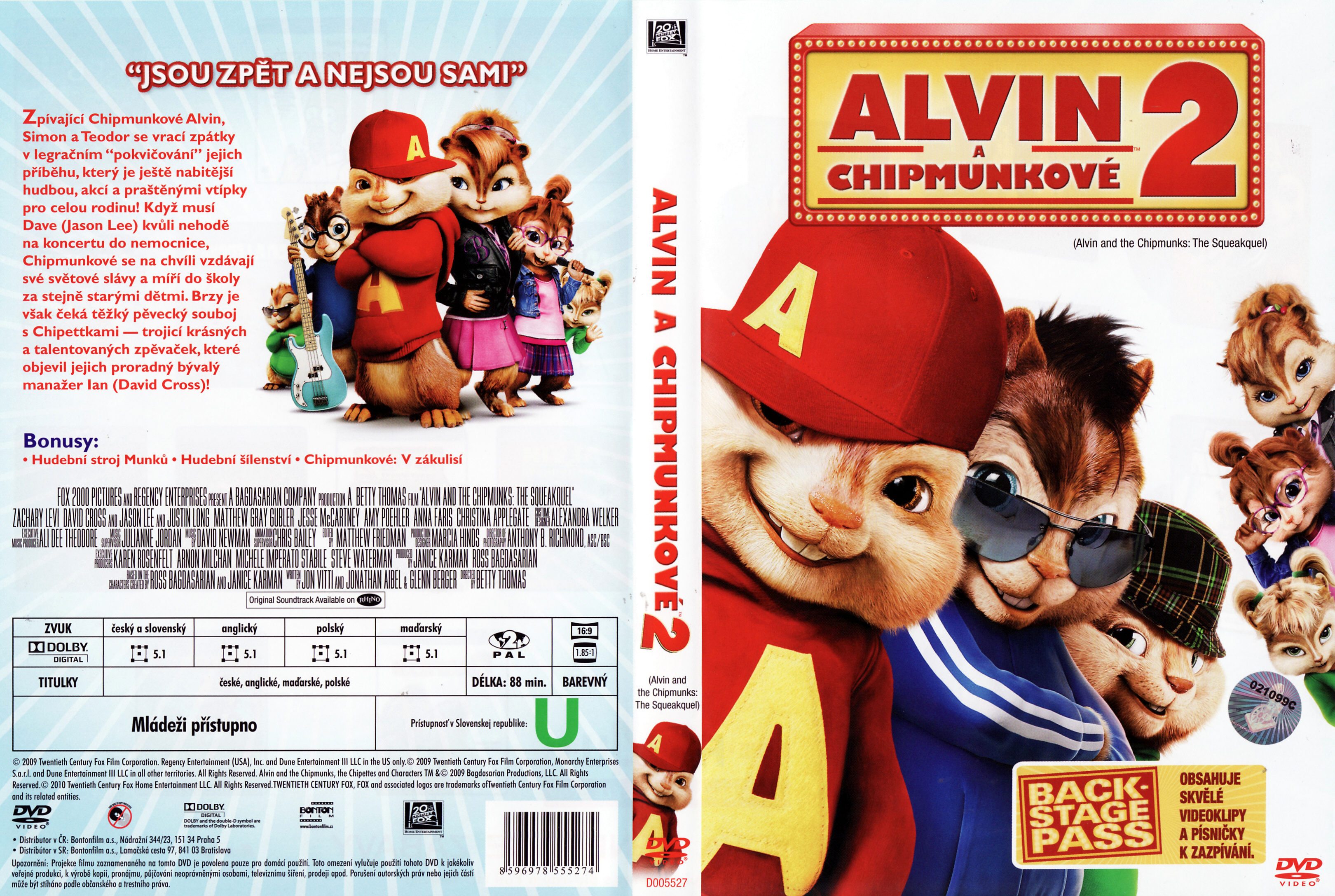 Alvin and the Chipmunks: The Squeakquel (2009) - front back.