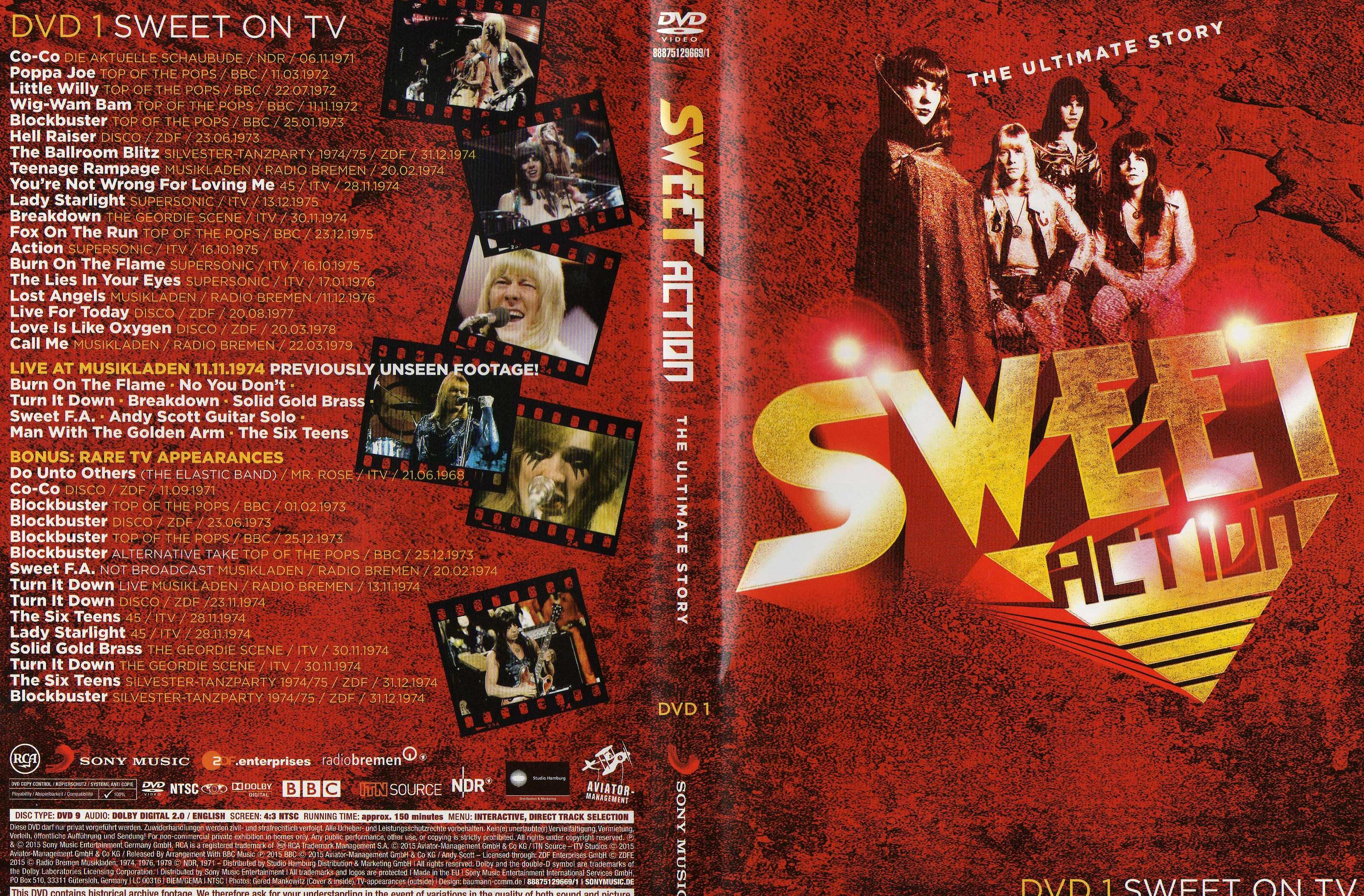The Sweet - Action (Ultimate Story) (DVD1-Sweet On TV) (2015) - front.