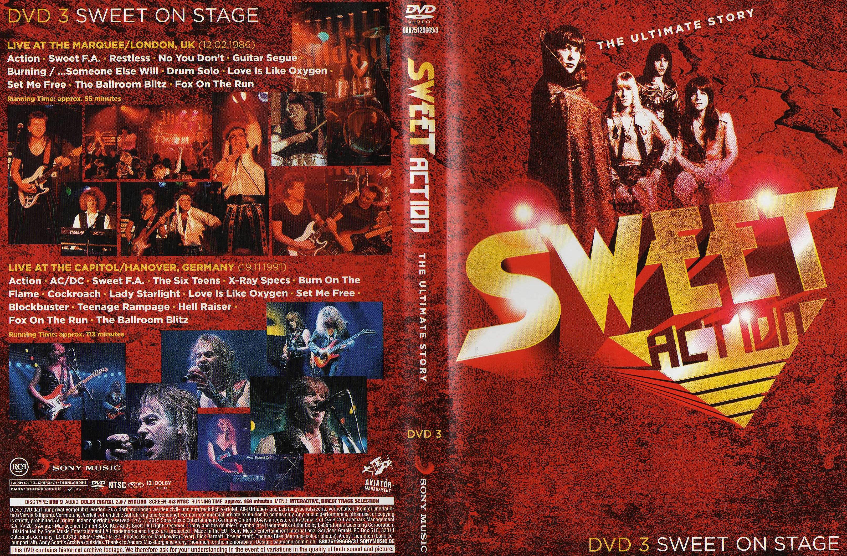 The Sweet - Action (Ultimate Story) (DVD3-Sweet On Stage) (2015) - front.
