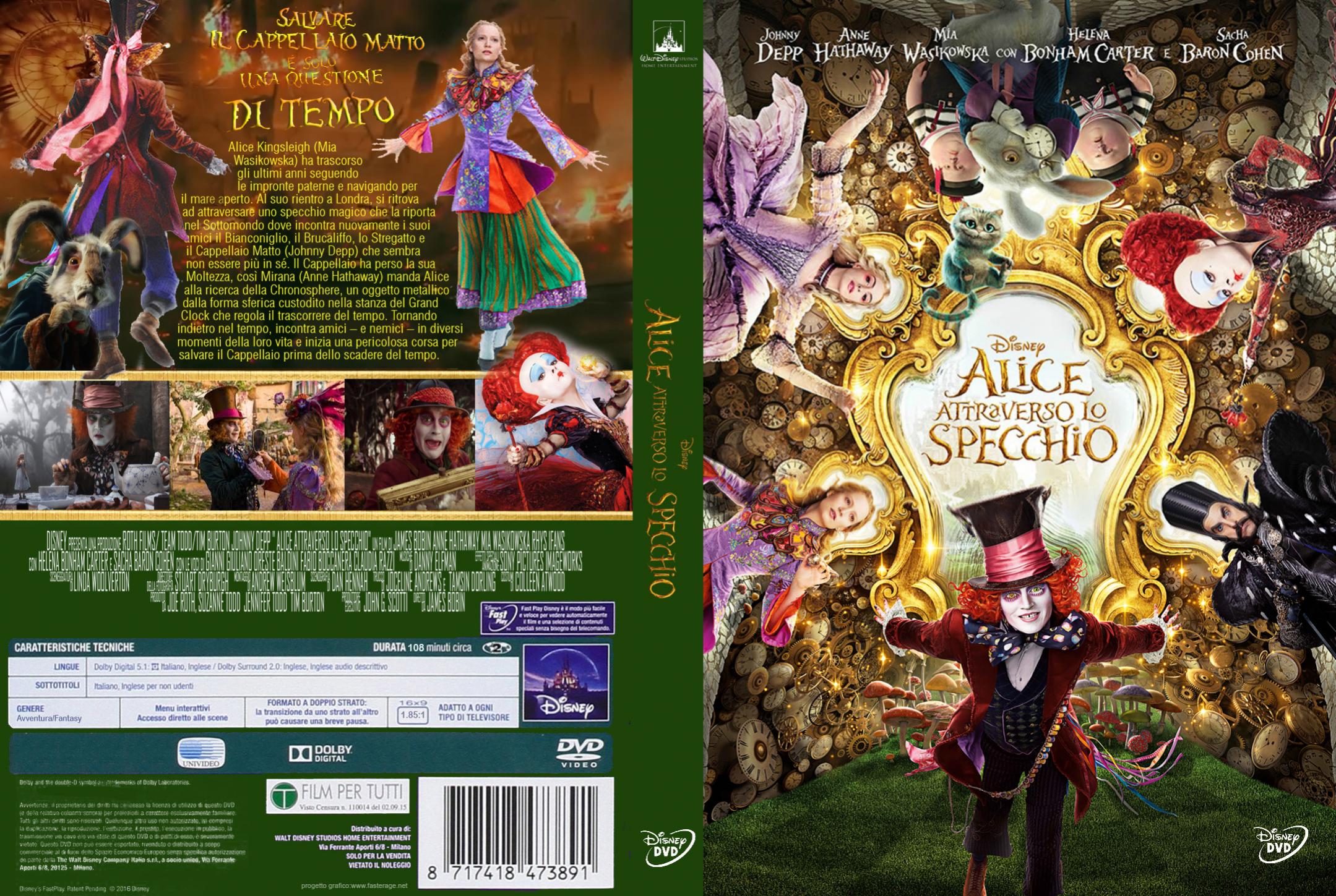 Covers Box Sk Alice Attraverso Lo Specchio 16 High Quality Dvd Blueray Movie