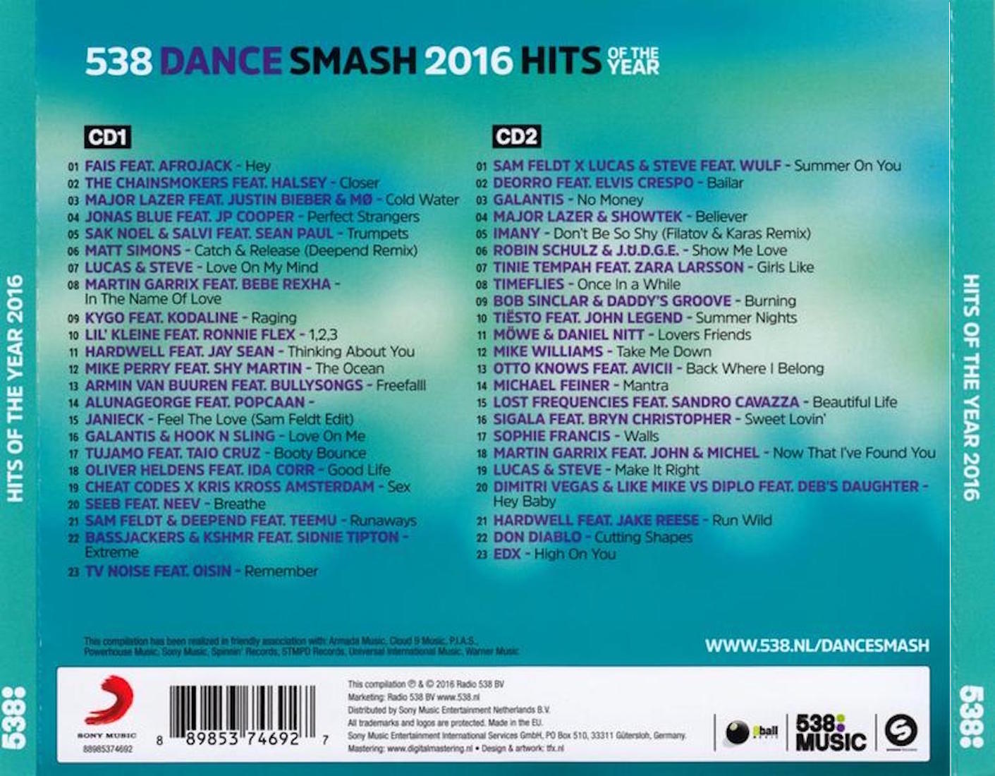 koken Burger Openbaren COVERS.BOX.SK ::: V.A. - 538 Dance Smash Hits Of The Year 2016 (2016) -  high quality DVD / Blueray / Movie