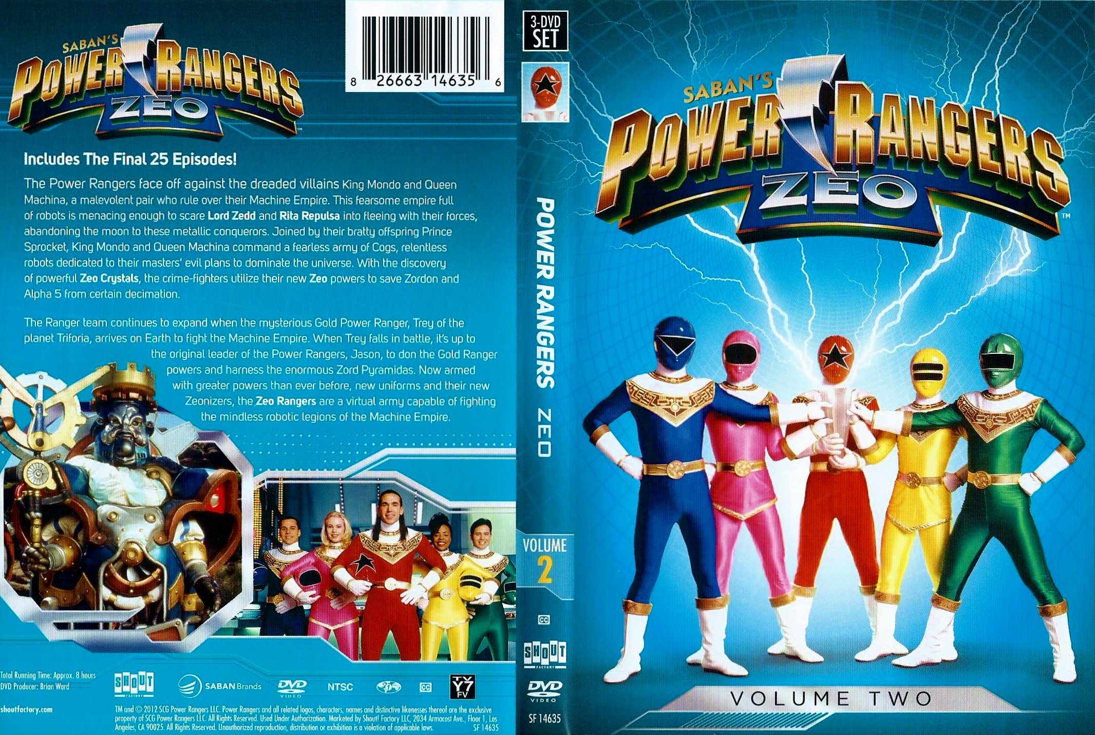 Power Rangers:Zeo Volume 2 (1996) - front back.