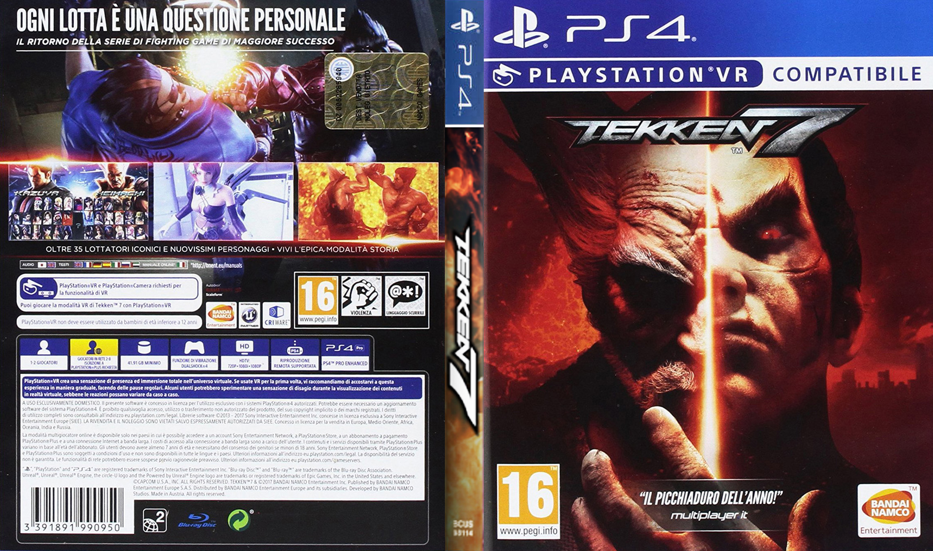 Tekken 7 (2015) PS4 - front.