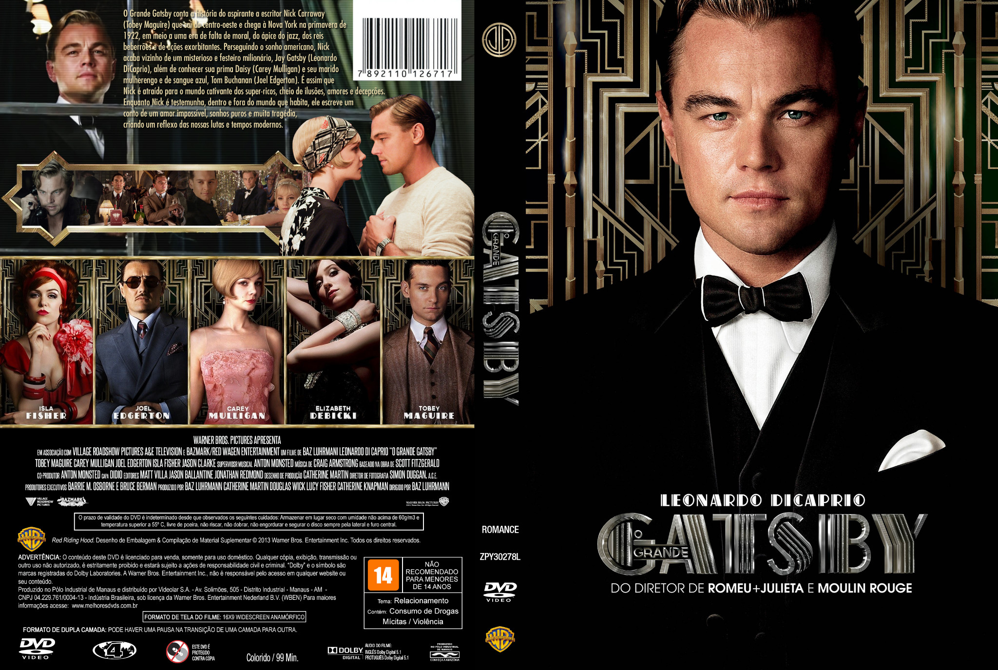 the great gatsby dvd label