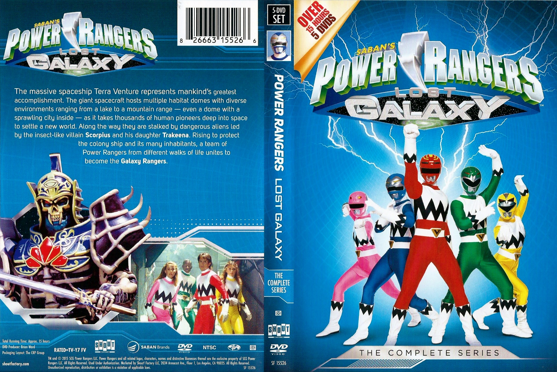 Power Rangers:Lost Galaxy The Complete Series (1999) - front back.