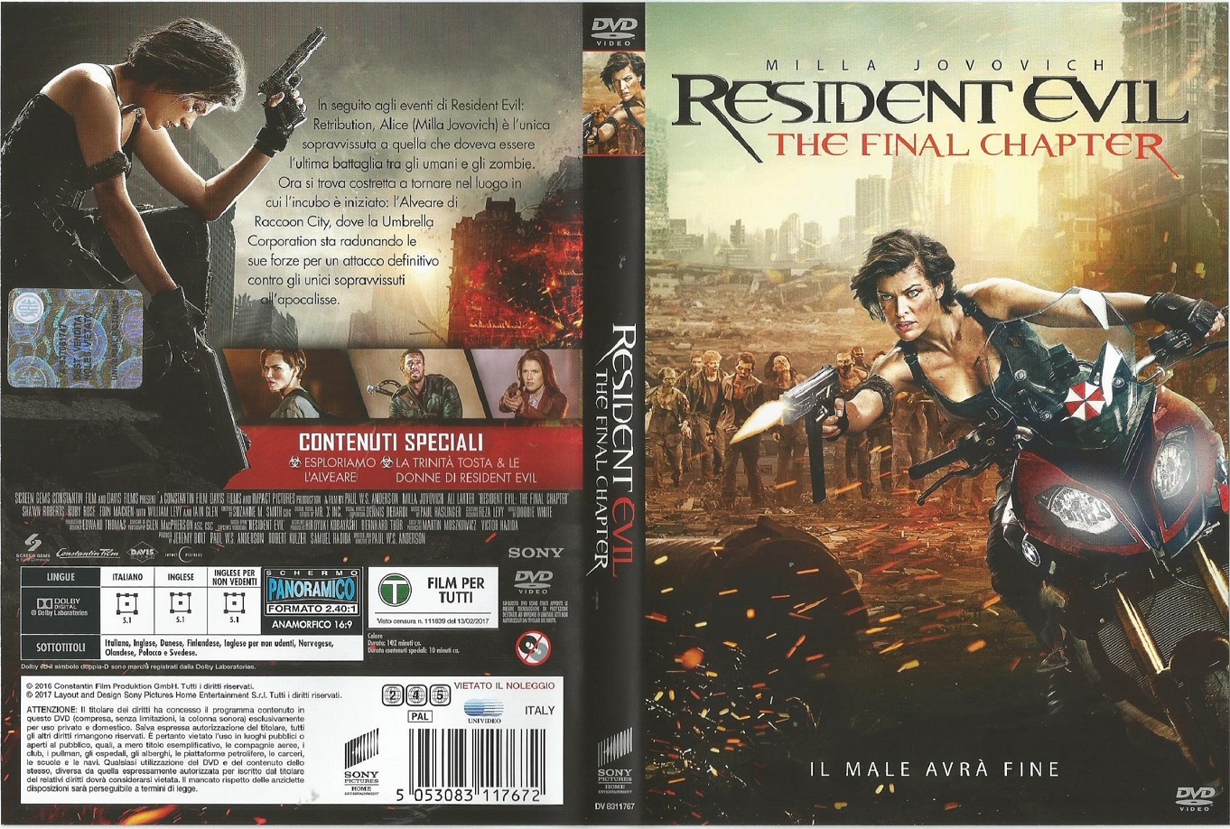 Resident Evil: The Final Chapter (DVD)