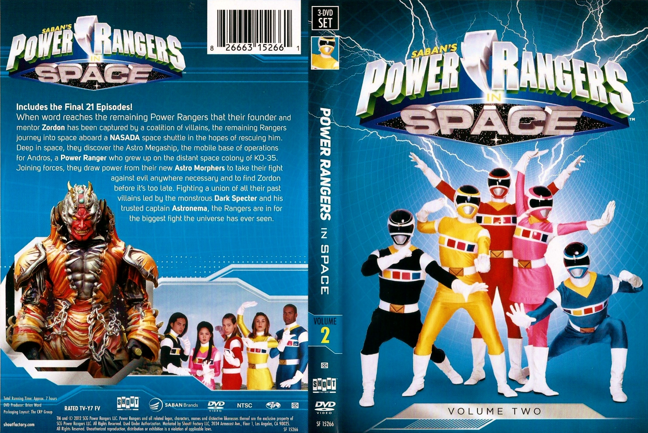 Power Rangers In Space:The Complete Series Vol.2 (1998) - front back.