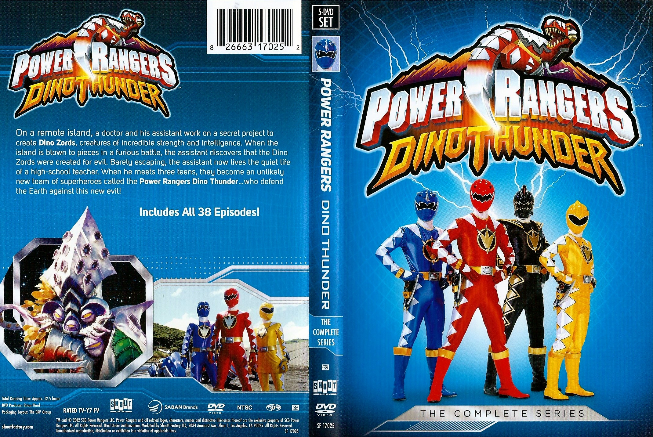 Power Rangers:Dino Thunder The Complete Series (2004) - front back.