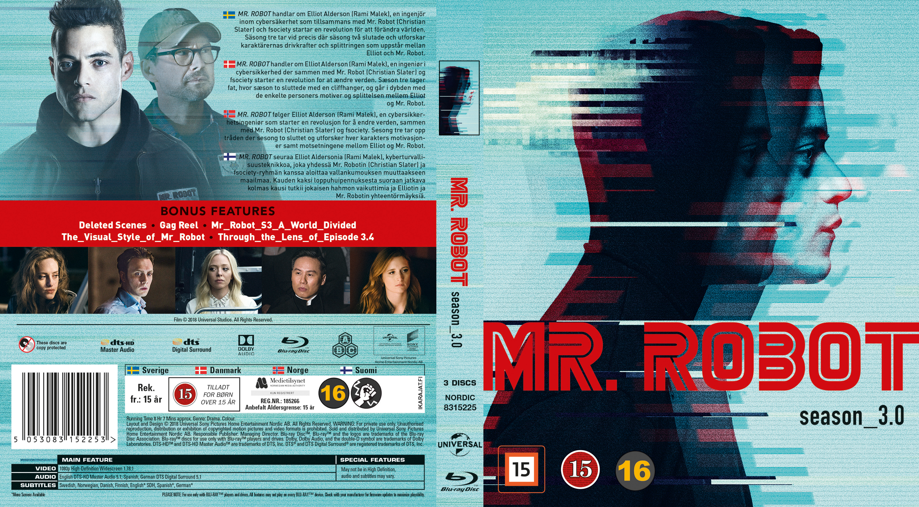 ::: Mr. Robot - Season 3 - Blu-Ray (Nordic) - high quality DVD / / Movie