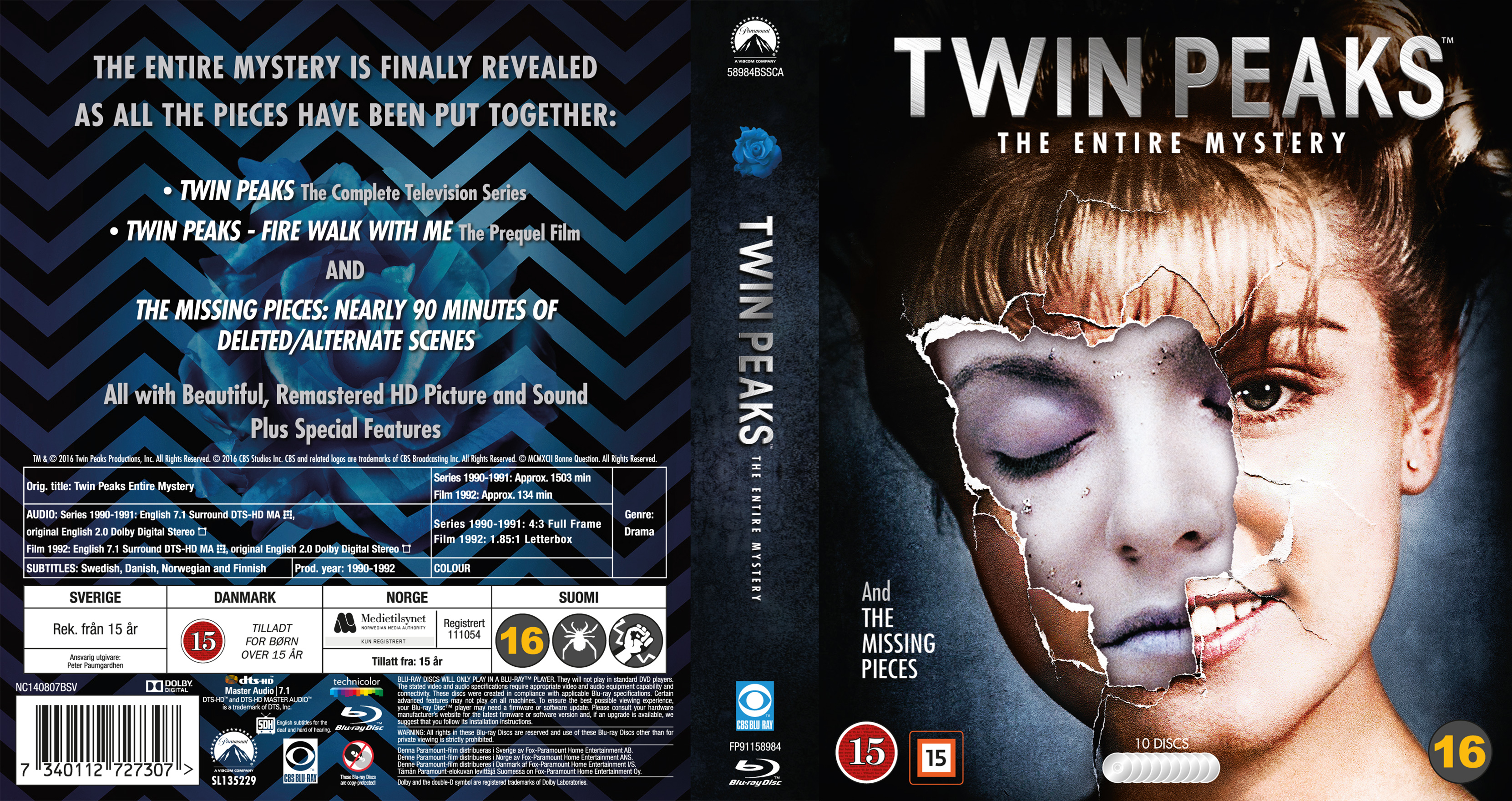 COVERS.BOX.SK ::: Twin Peaks - The Entire Mystery - Nordic - Blu 