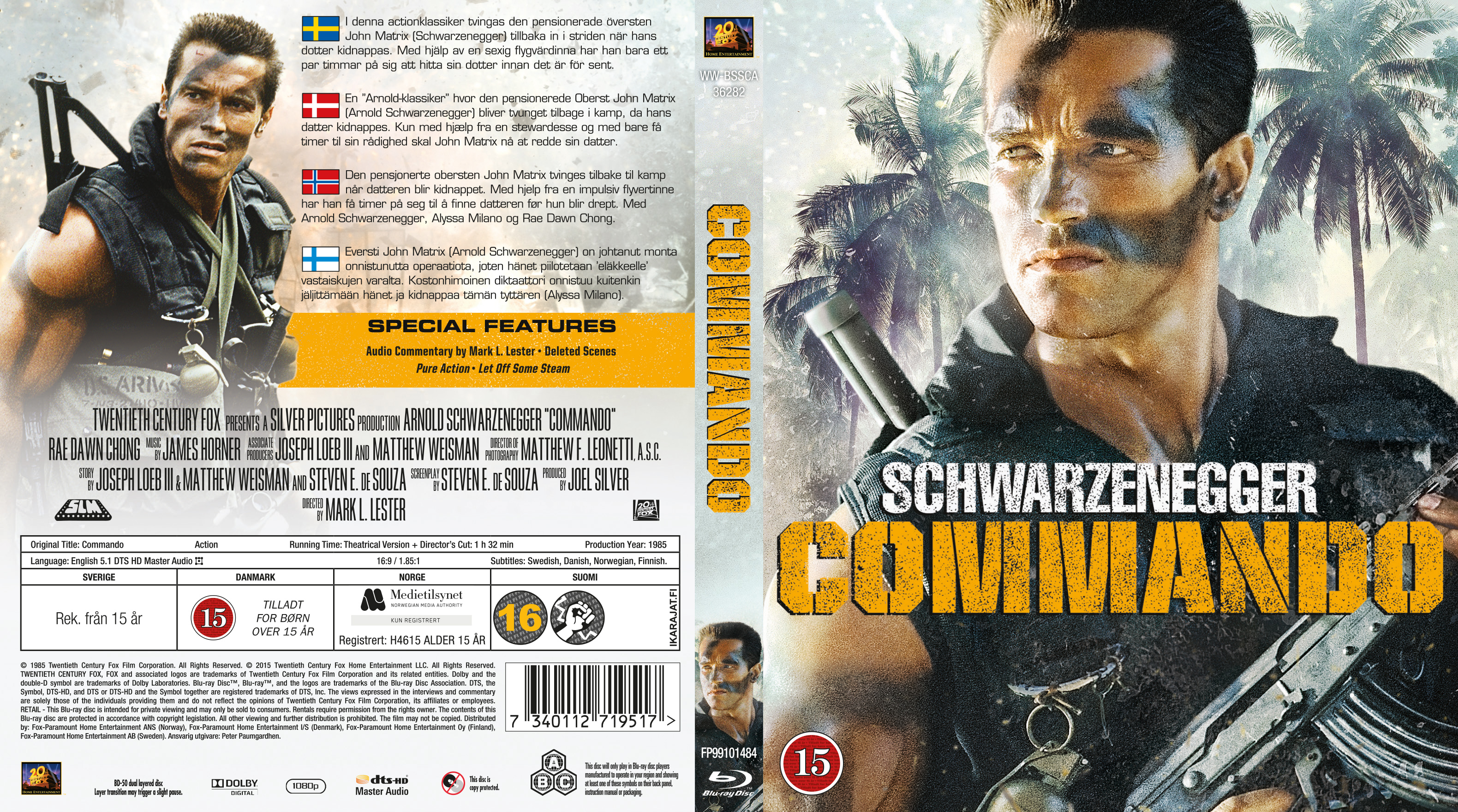 Covers Box Sk Commando Nordic Blu Ray 1985 High Quality Dvd Blueray Movie