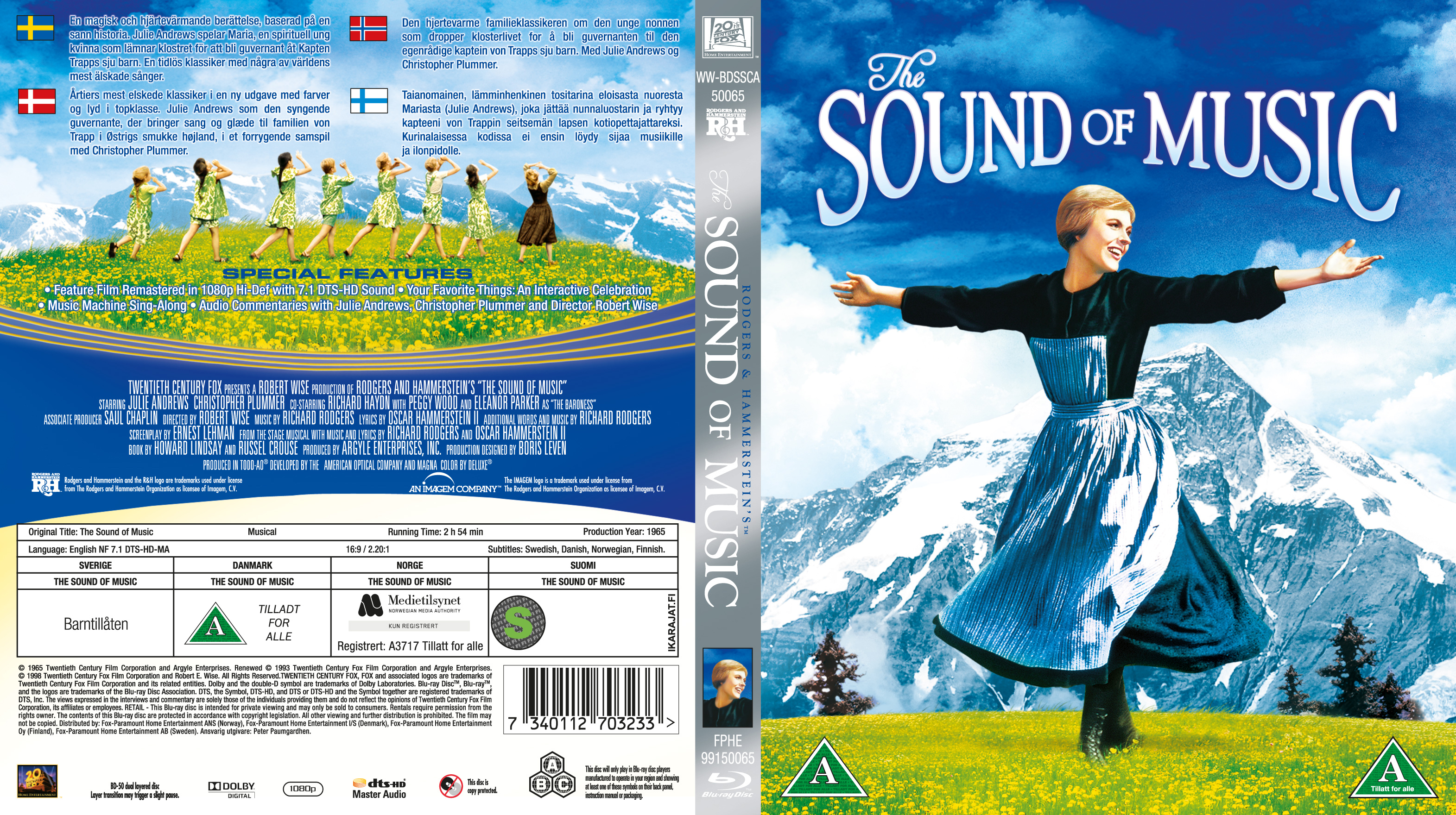 Covers Box Sk The Sound Of Music Nordic Blu Ray 1965 High Quality Dvd Blueray Movie