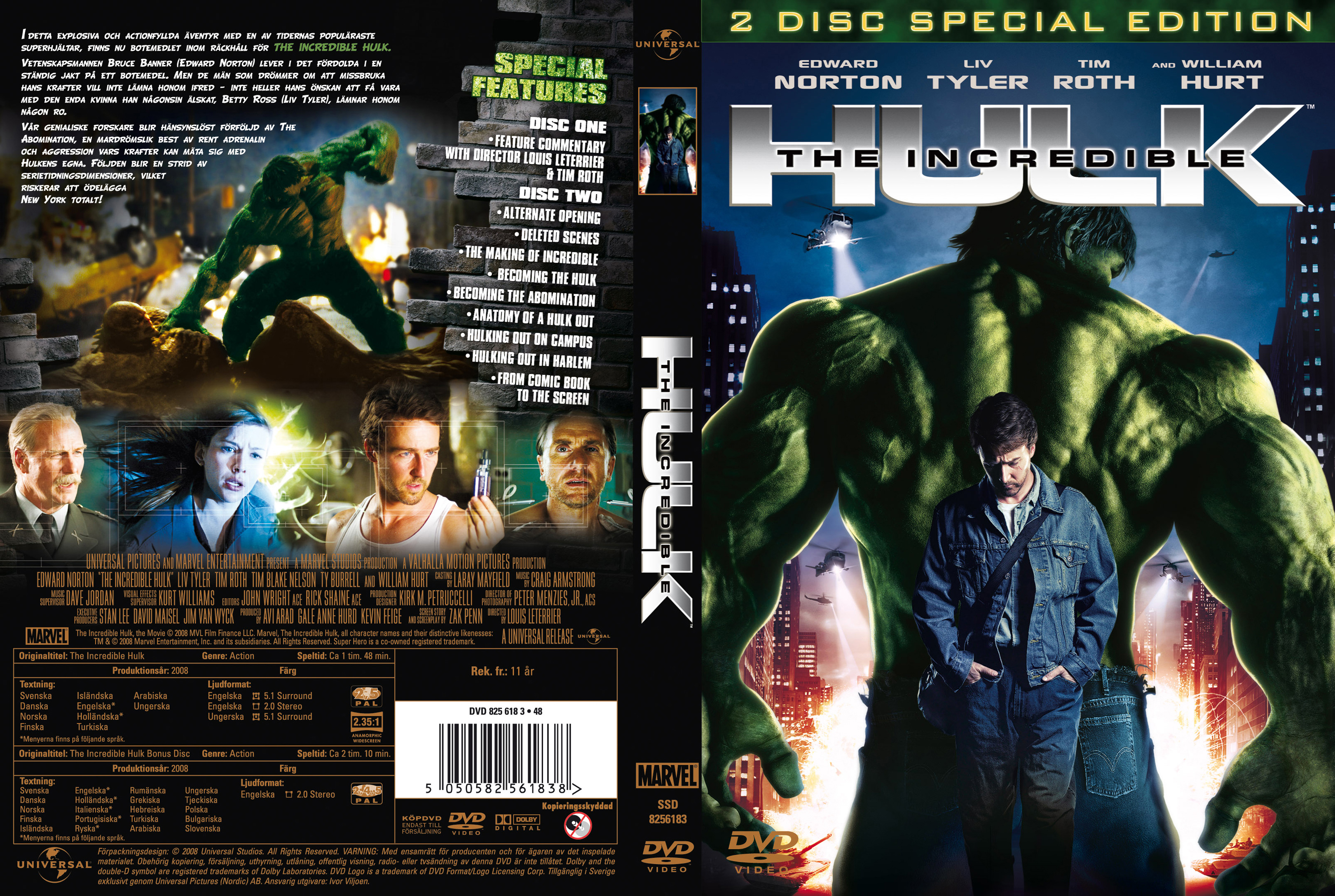 the incredible hulk dvd cover