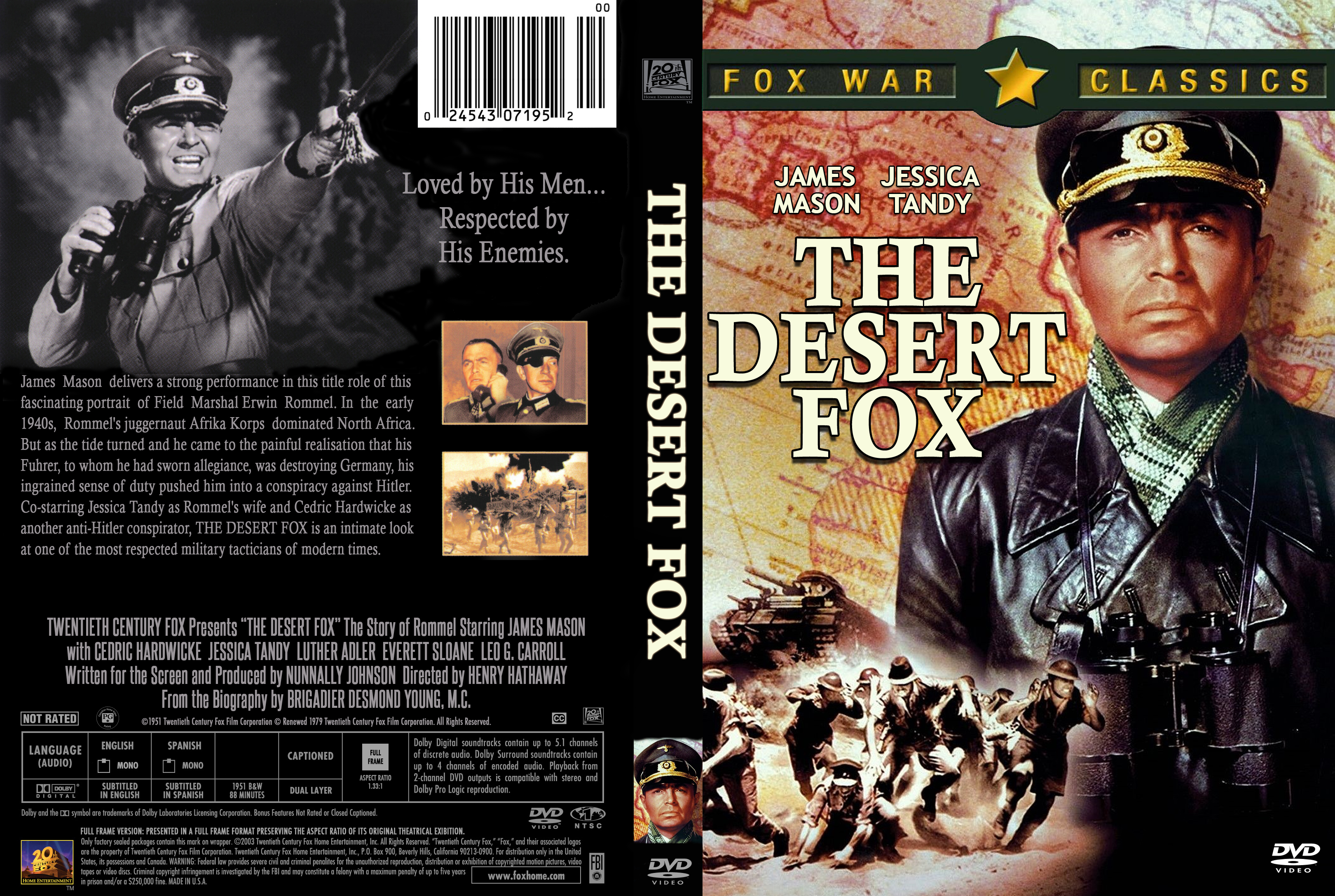 War Movie : The Desert Fox -  1951
