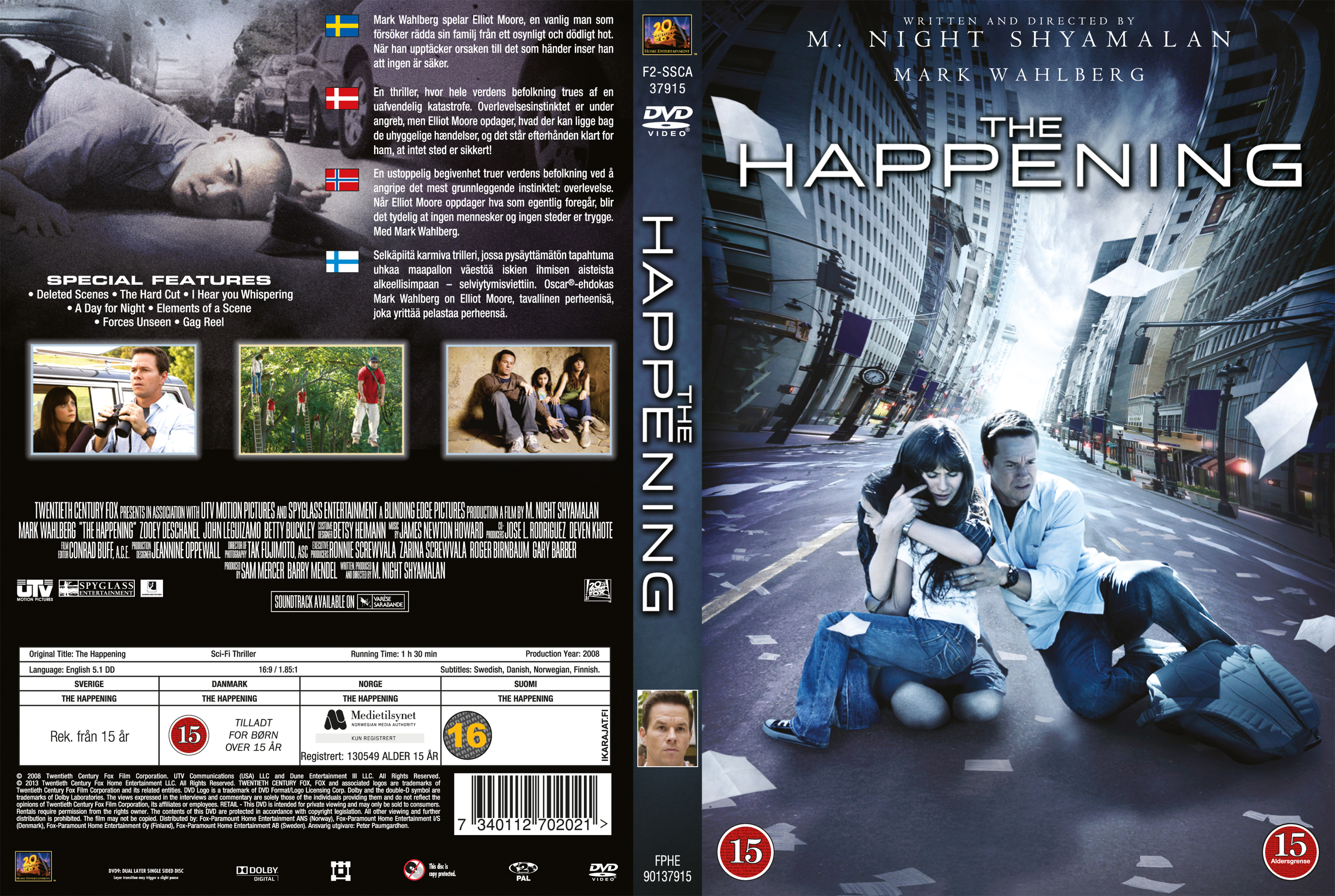 Covers Box Sk The Happening Nordic 08 High Quality Dvd Blueray Movie