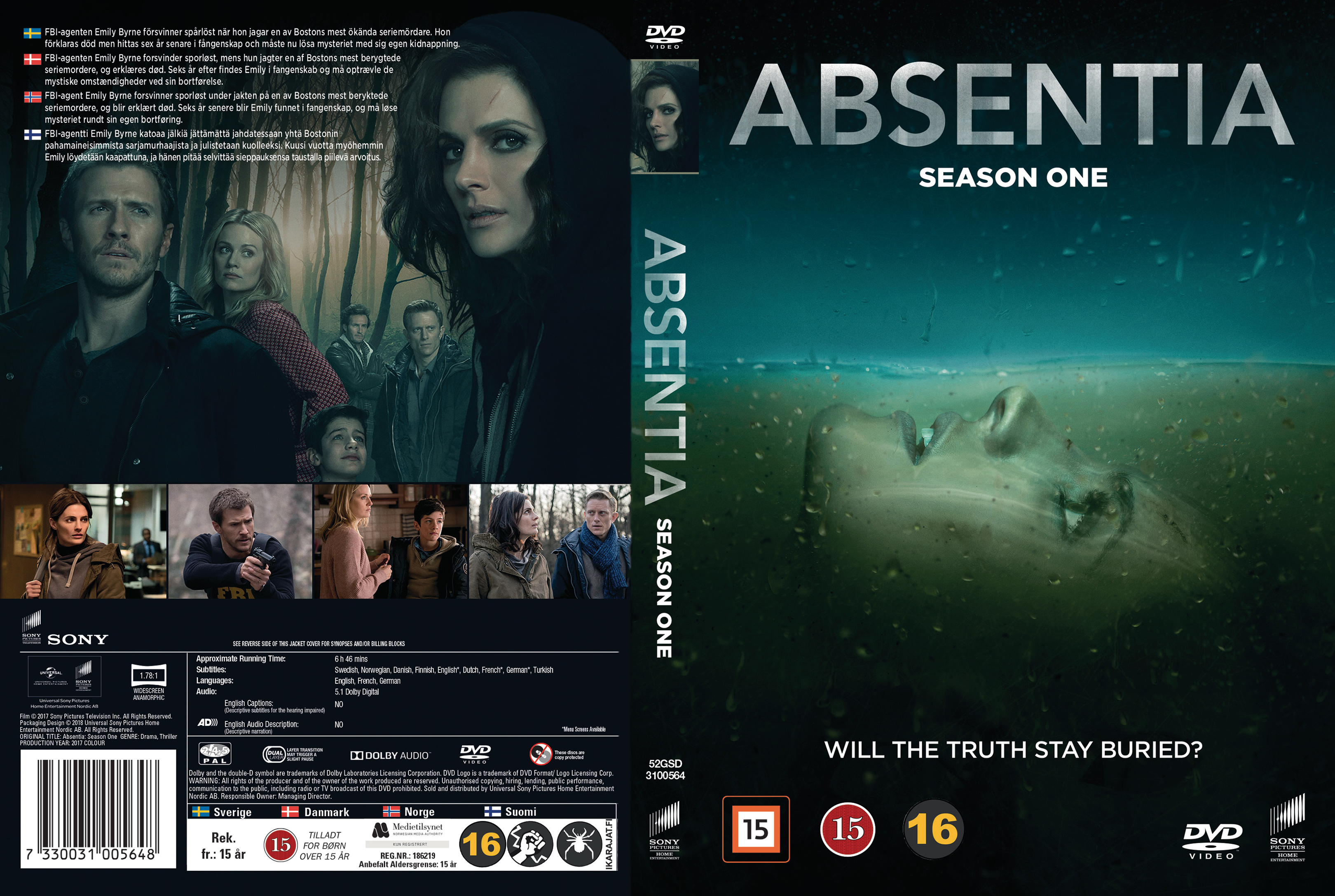 Absentia - Season 1 - Nordic (2017) - front.