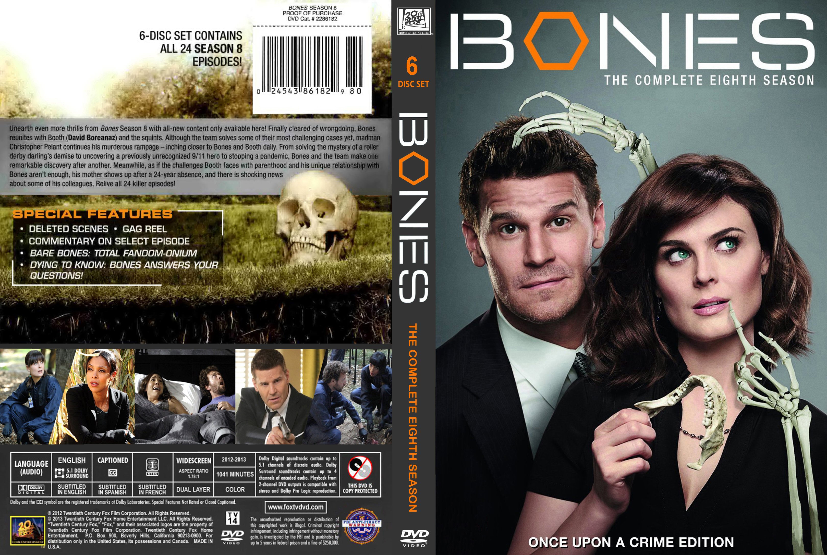 Covers Box Sk Bones Season 8 13 Ws R1 High Quality Dvd Blueray Movie