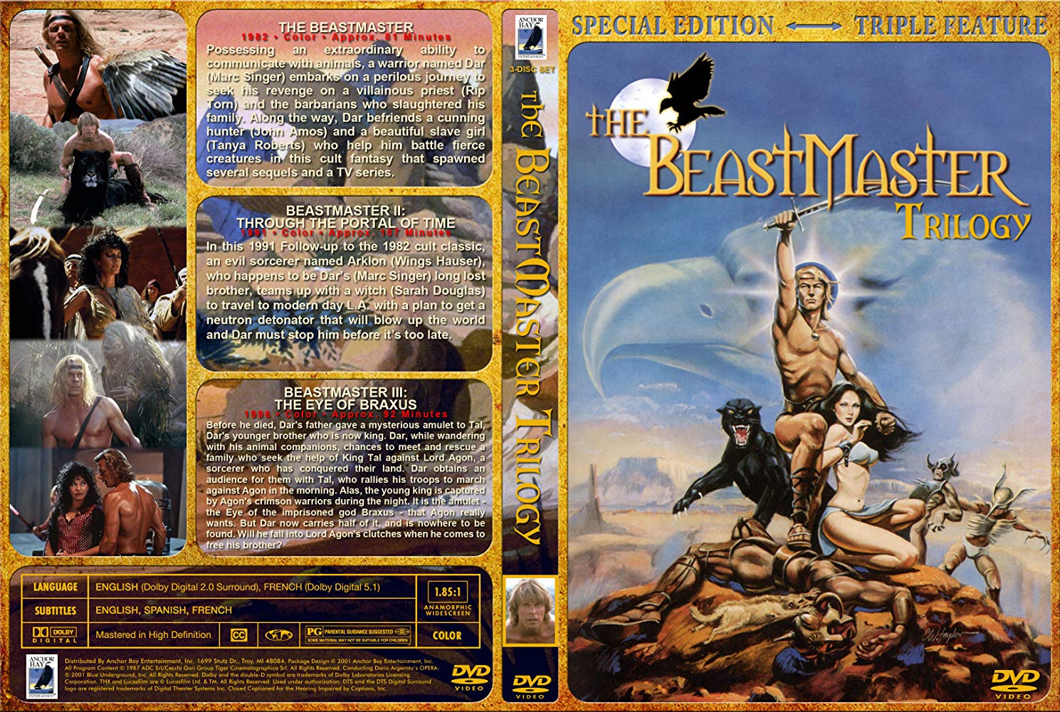 The Beastmaster trilogy - front back.