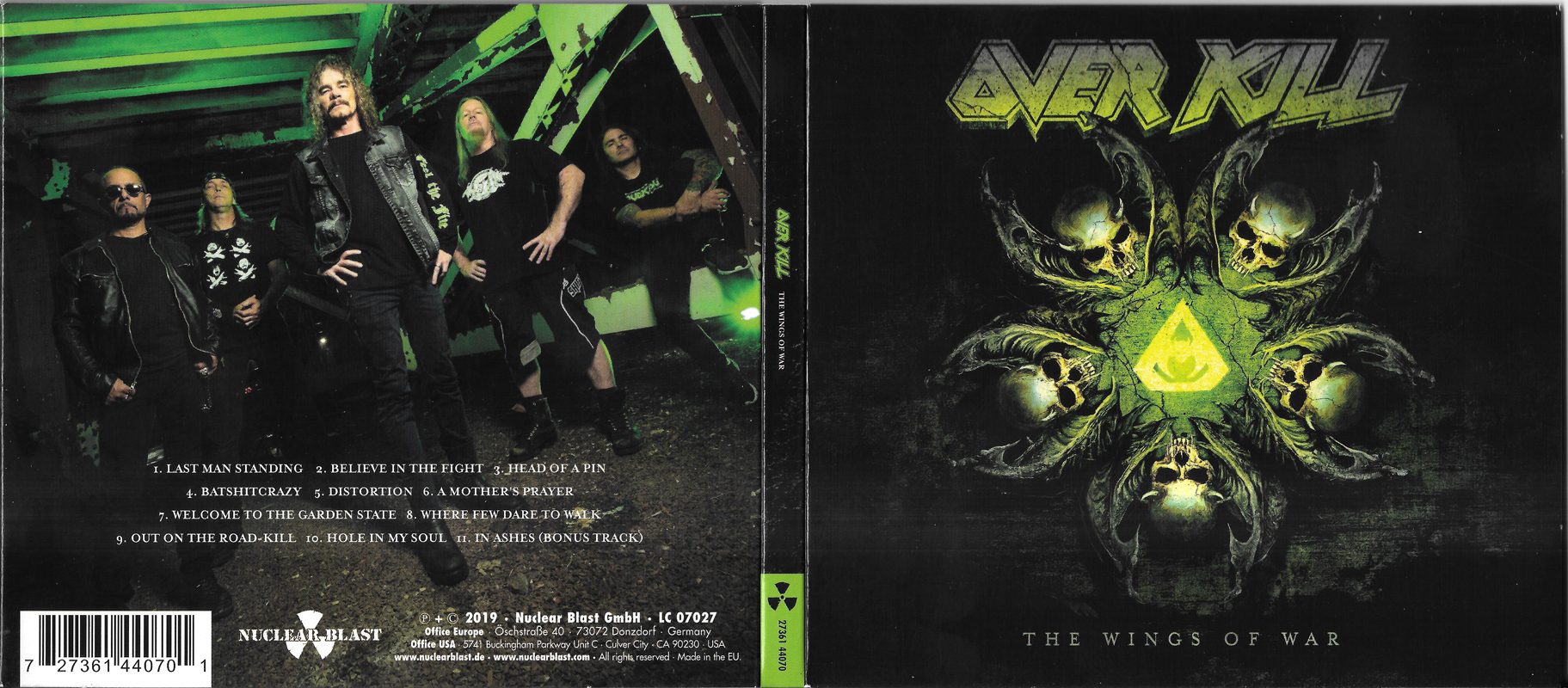 Overkill - The Wings Of War (2019) - front back.