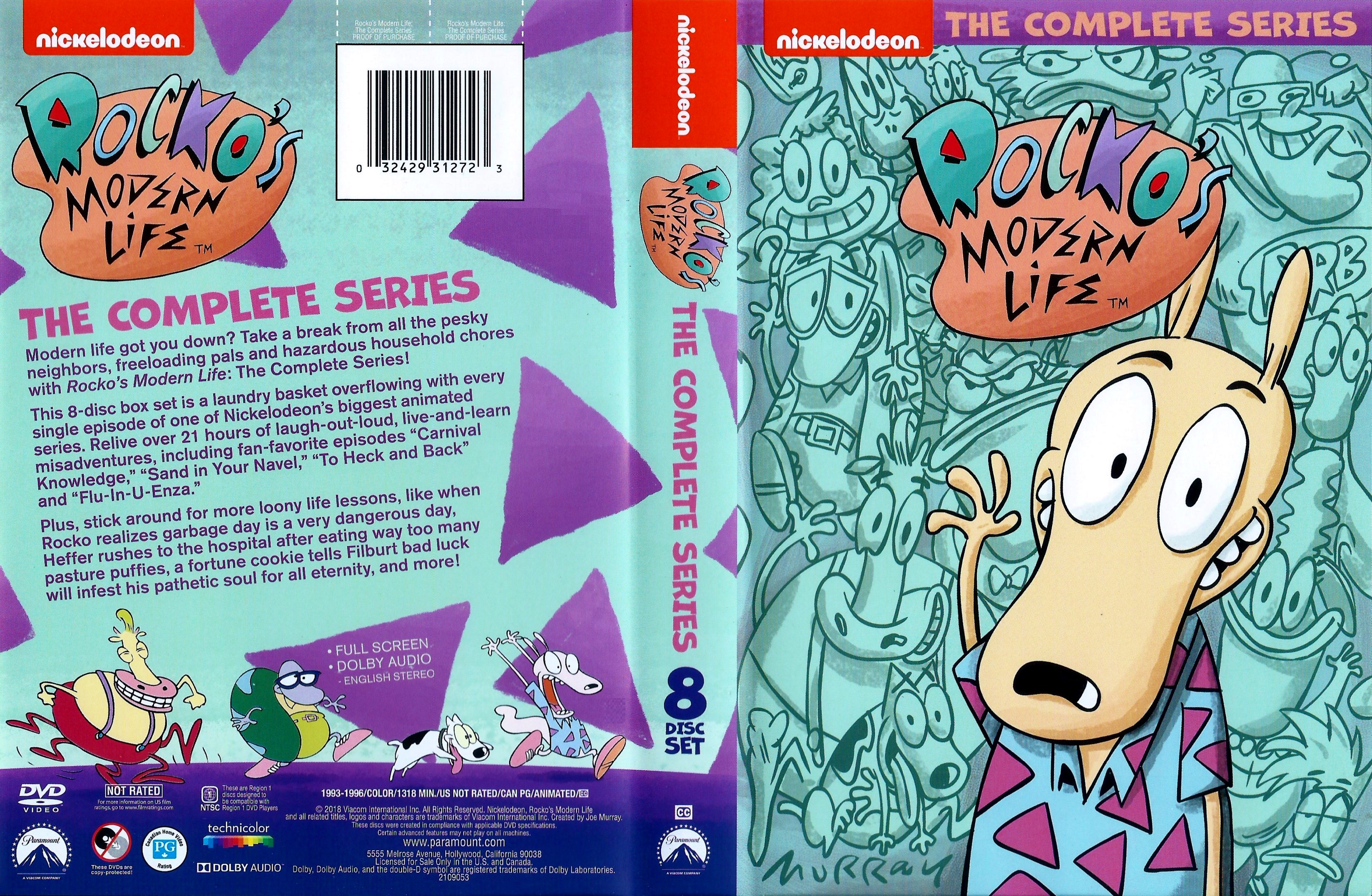 Rockos Modern Life The Complete Series (DVD, 2013, 8-Disc) family fun SLIPC...