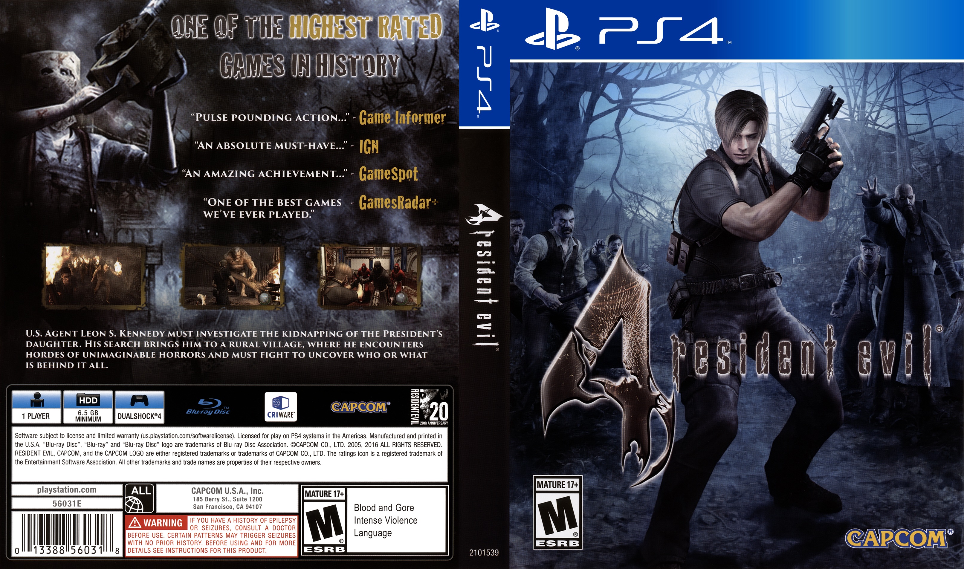 Resident Evil 4 - PS4 - front.