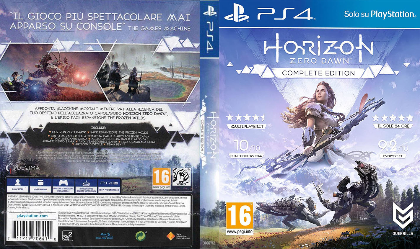 Horizon Zero Dawn (2017) PS4 - front.