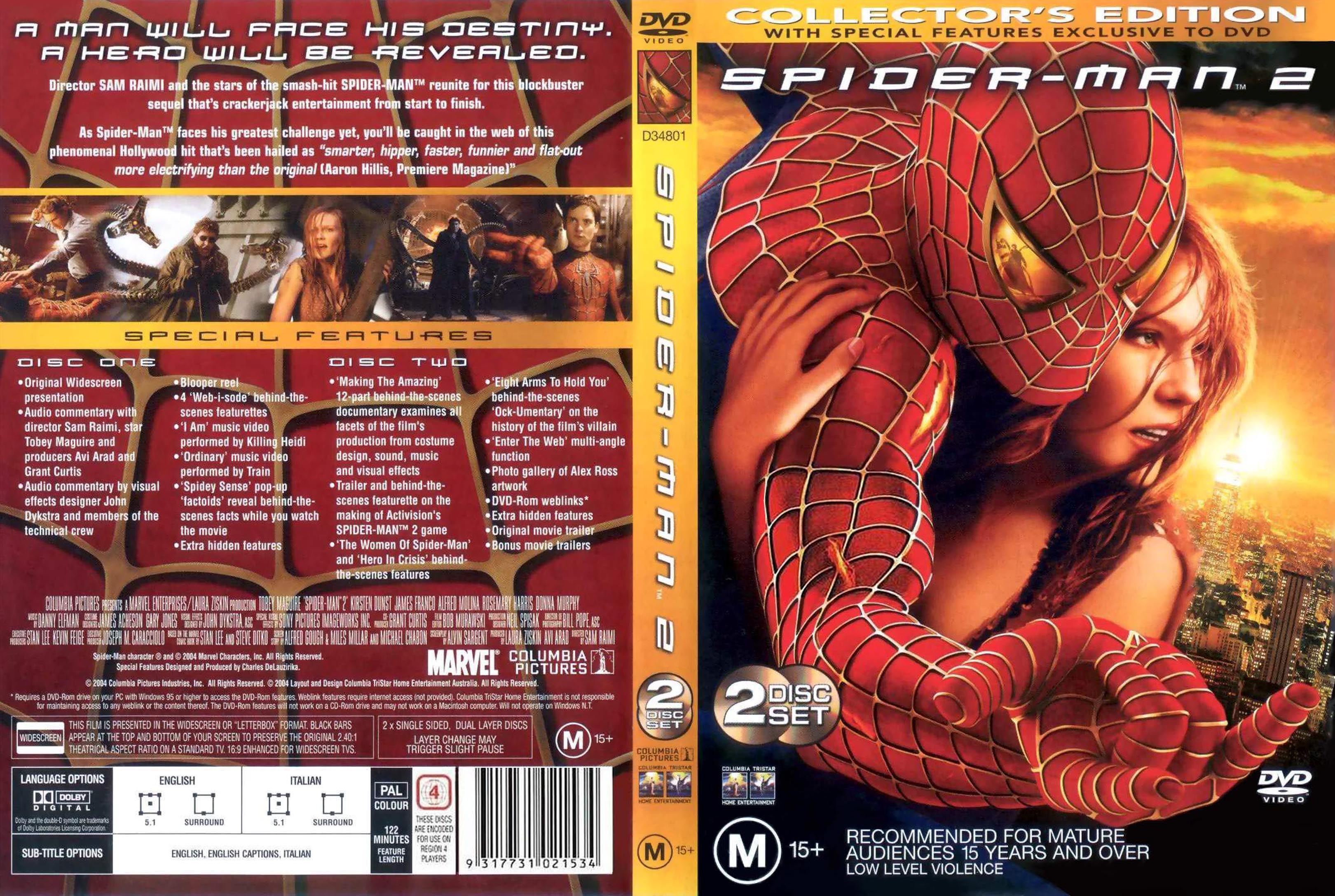  ::: Spider-Man 2 - Collectors Edition (2004) WS R4 - high  quality DVD / Blueray / Movie