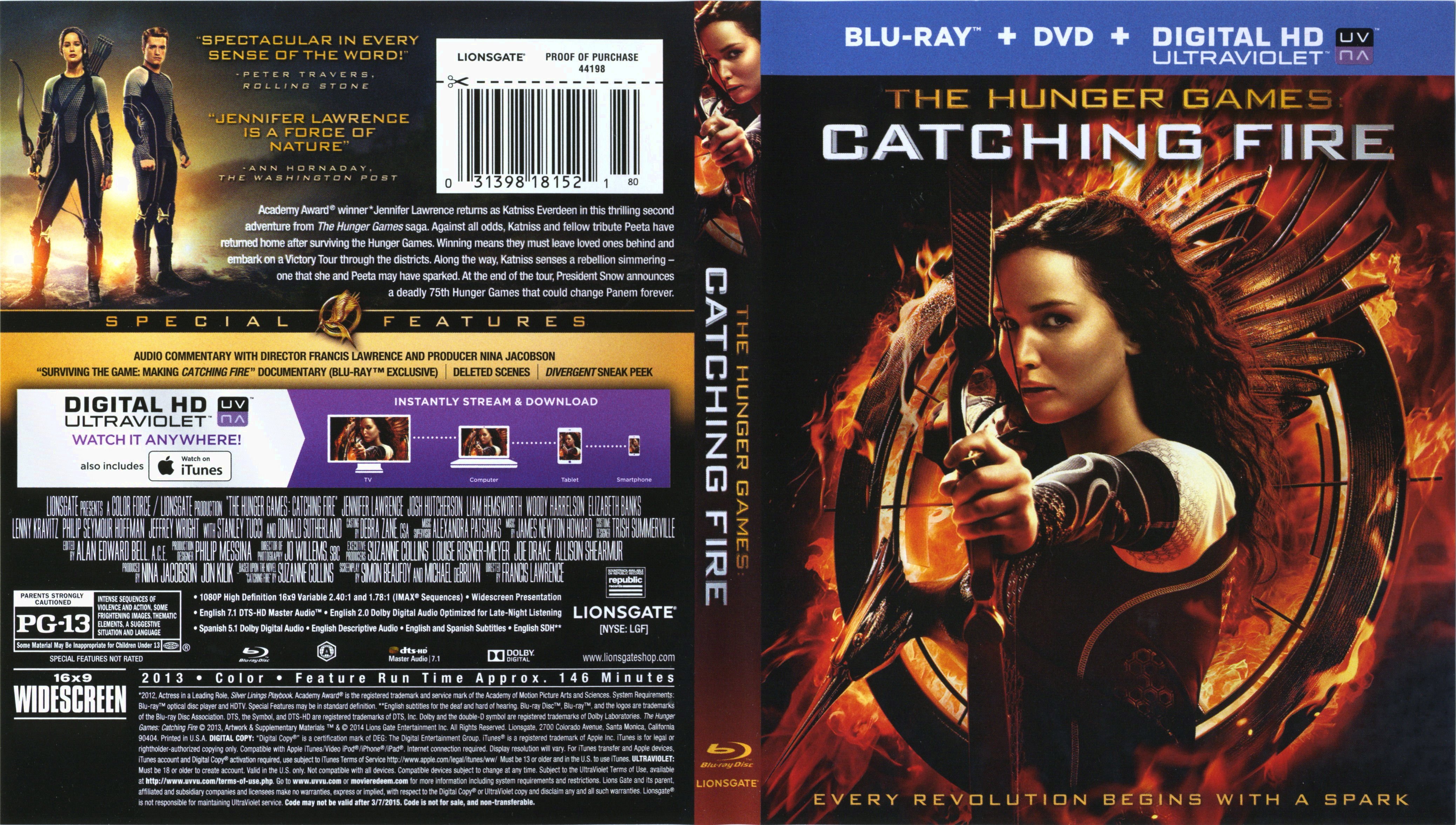 The Hunger Games: Catching Fire [DVD]