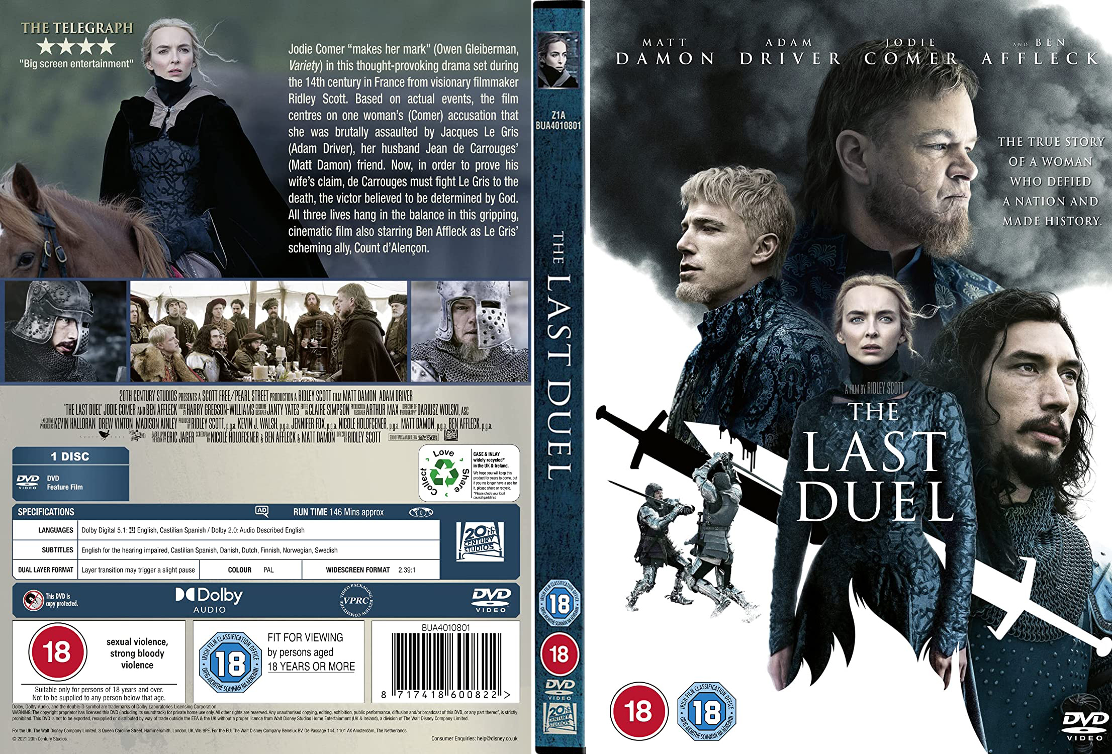 Канал дуэль. Last Duel 2021 обложка. The last Duel обложки. DVD 2021.