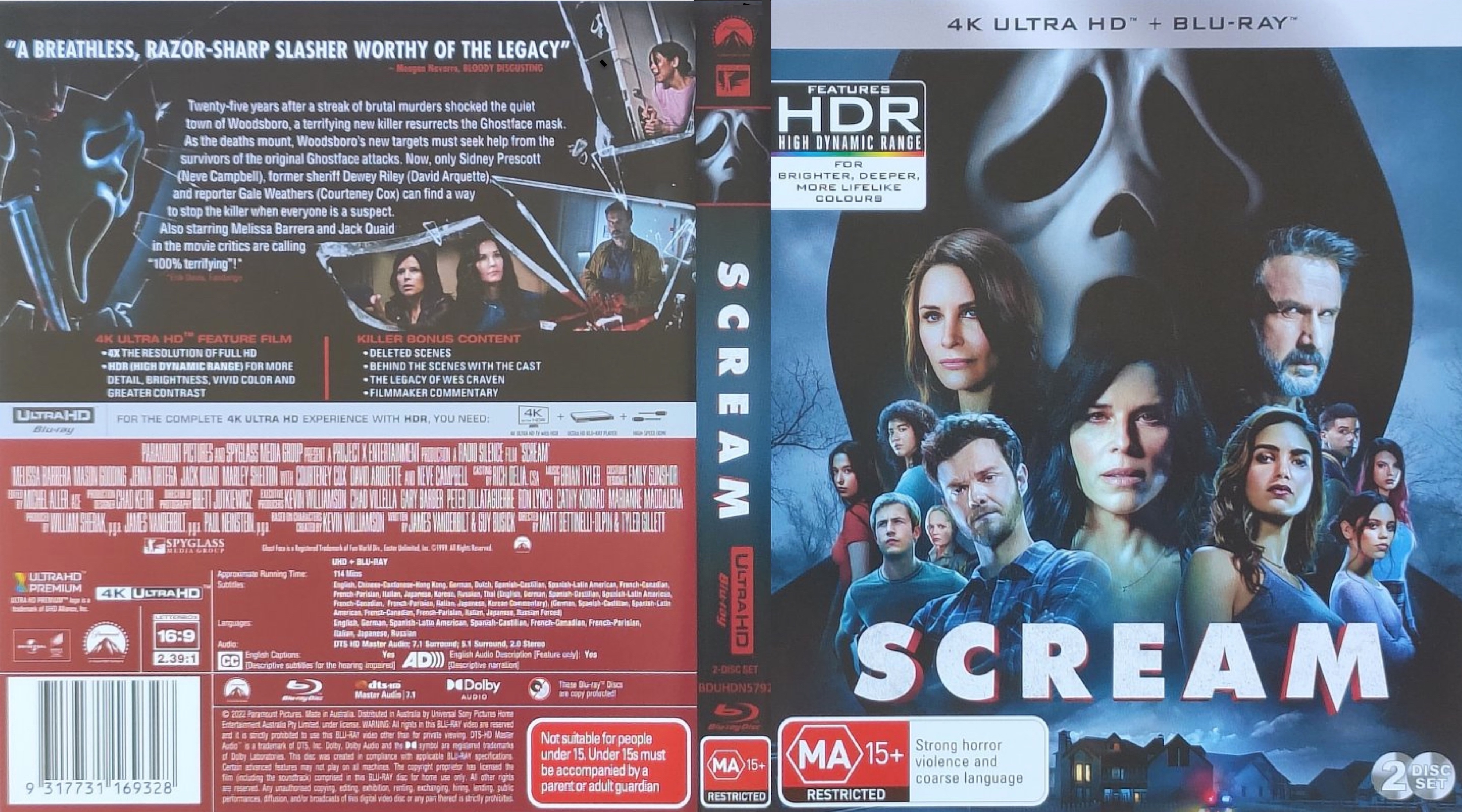 COVERS.BOX.SK ::: Scream [2022] 4K Blu-ray R4 - high quality DVD