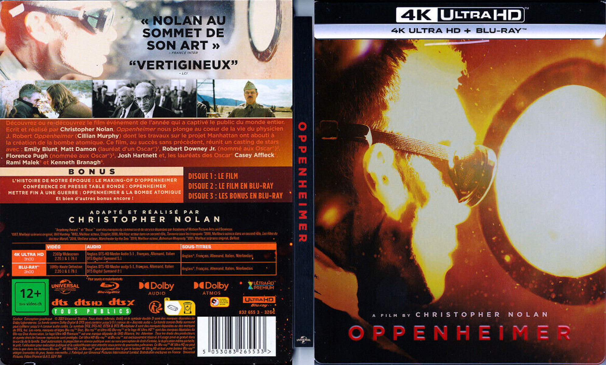 COVERS.BOX.SK ::: Oppenheimer (2023) UHD Steelbook - high quality 