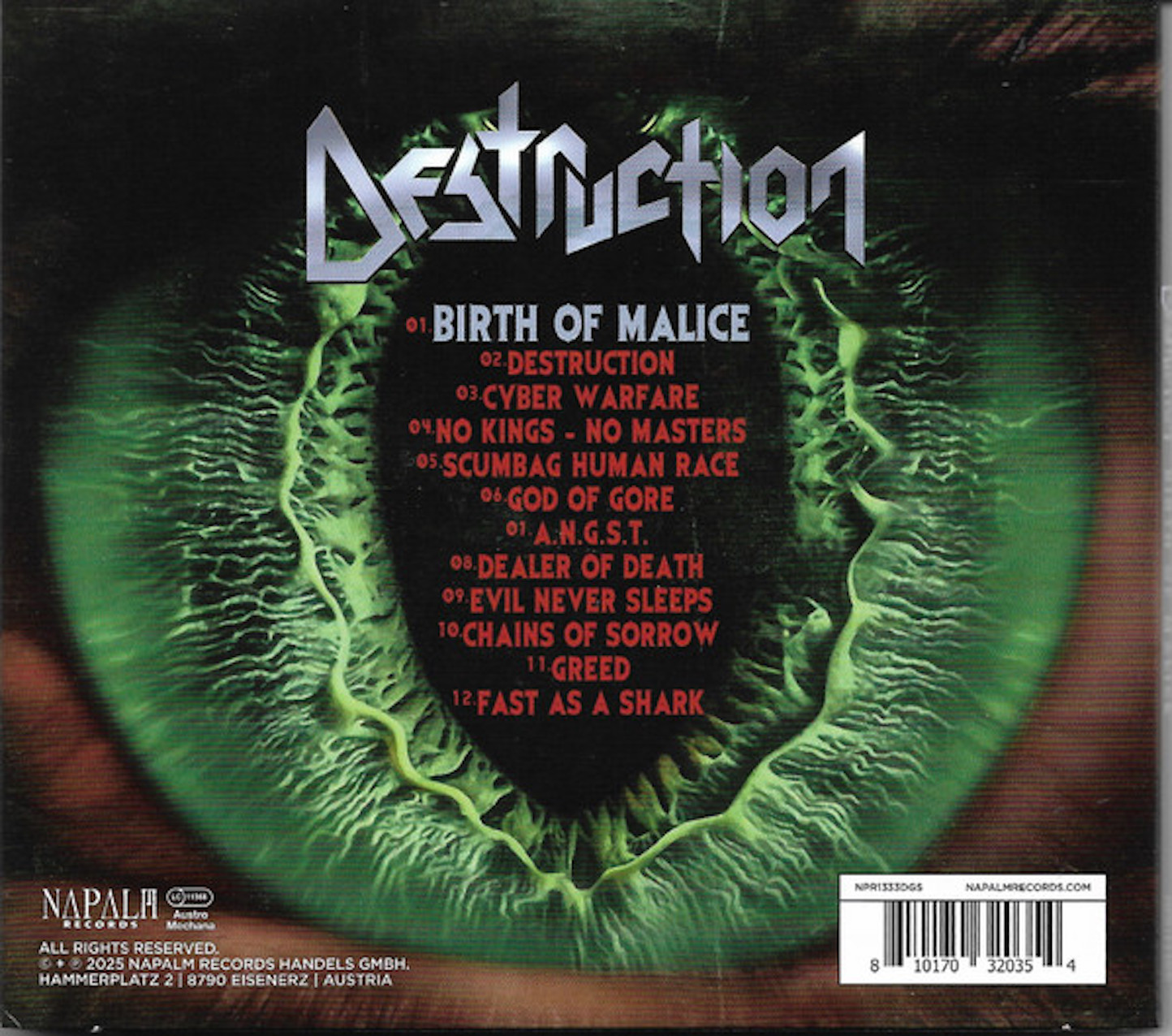 COVERS.BOX.SK ::: Destruction - Birth Of Malice (2025) - high