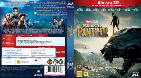 COVERS.BOX.SK ::: Black Panther - Blu-Ray - 3D - Nordic (2018) - high ...